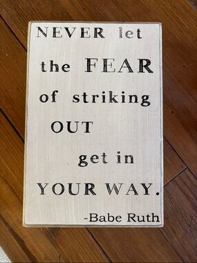 Inspirational Wall Sign – White with Black Text